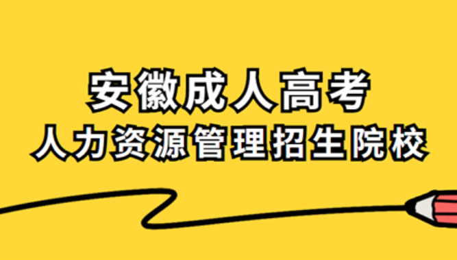 安徽省成人高考有哪些人力資源管理類院校？